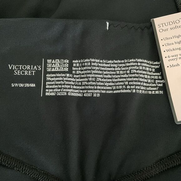 Victoria’s Secret Leggings Black Studio 7/8 High Rise Breathable S - Picture 4 of 13